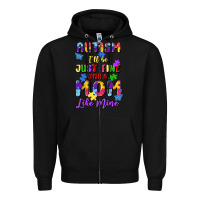 Black autism i'll be just fine with a mom like mine Zipper Hoodie - Artiststas