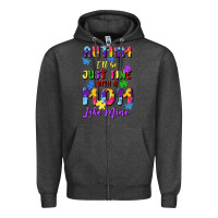 Charcoal Heather autism i'll be just fine with a mom like mine Zipper Hoodie - Artiststas