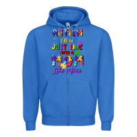 True Royal autism i'll be just fine with a mom like mine Zipper Hoodie - Artiststas
