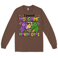 Chestnut i paused my game for mardi gras Long Sleeve Tee - MaliasSmallBusiness
