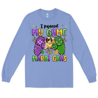 Colony Blue i paused my game for mardi gras Long Sleeve Tee - MaliasSmallBusiness