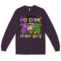 Plum i paused my game for mardi gras Long Sleeve Tee - MaliasSmallBusiness