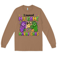 Toasted Coconut i paused my game for mardi gras Long Sleeve Tee - MaliasSmallBusiness