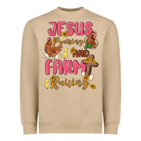 Mushroom jesus praising and farm raising Heavyweight Sweatshirt - MaliasSmallBusiness