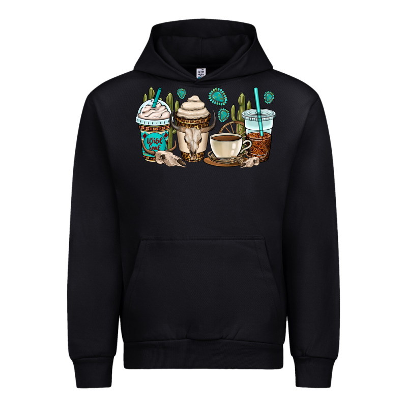 Bull Skull Coffee Cups Urban Hoodie by OliviaCreatesArt | Teevron