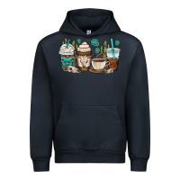 Navy bull skull coffee cups Urban Hoodie - OliviaCreatesArt