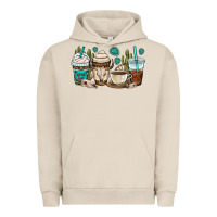 Pigment French Oak bull skull coffee cups Urban Hoodie - OliviaCreatesArt