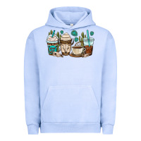 Pigment Grape Ice bull skull coffee cups Urban Hoodie - OliviaCreatesArt
