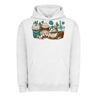 Pigment Lunar Rock bull skull coffee cups Urban Hoodie - OliviaCreatesArt