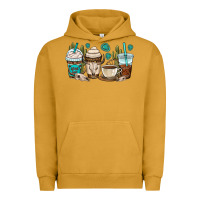 Pigment Peanut Butter bull skull coffee cups Urban Hoodie - OliviaCreatesArt