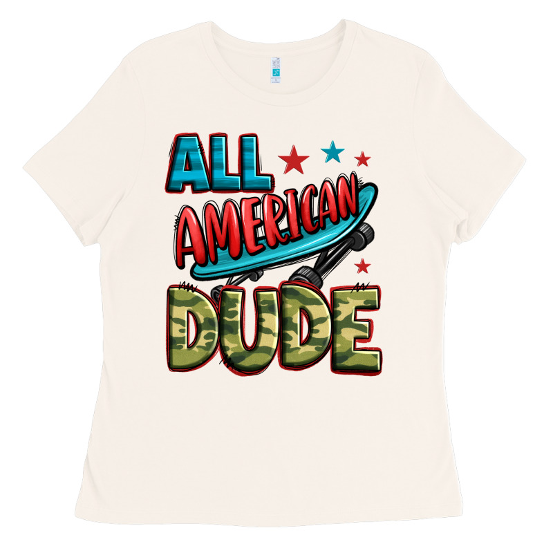 All American Dude Ladies Tee by Zillion Design Studio | Teevron