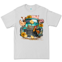 Dove Grey farm truck farm animals Premium Tee - FaDigitalArtStudio