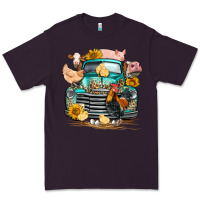 Plum farm truck farm animals Premium Tee - FaDigitalArtStudio