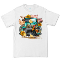 White farm truck farm animals Premium Tee - FaDigitalArtStudio