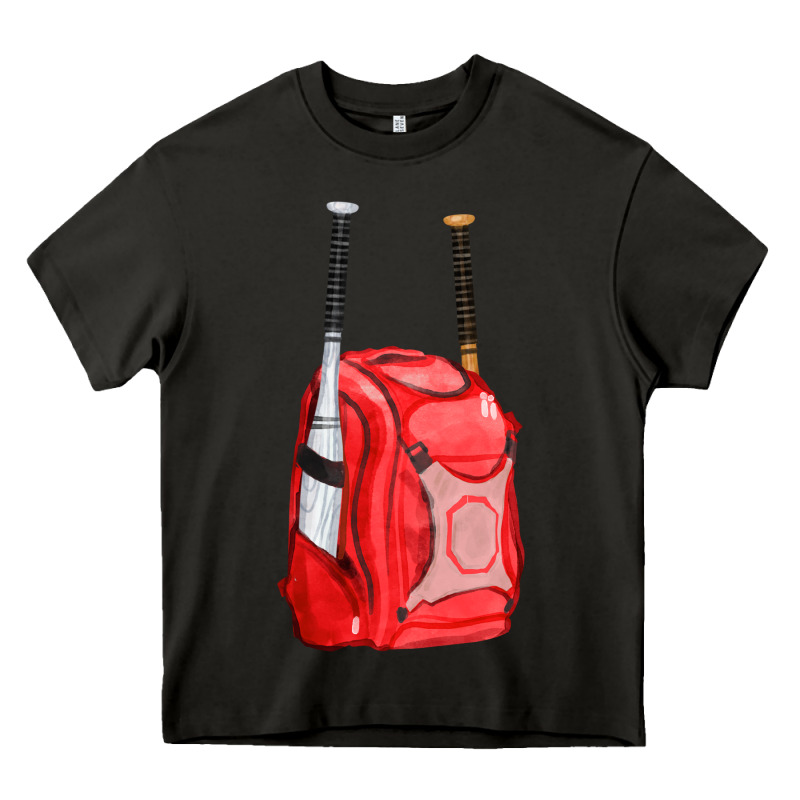 Red Bat Backpack Fa Element Heavy Core Tee by FaDigitalArtStudio | Teevron