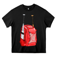 Black red bat backpack fa element Heavy Core Tee - FaDigitalArtStudio