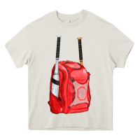Cream red bat backpack fa element Heavy Core Tee - FaDigitalArtStudio
