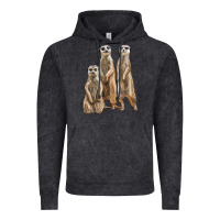 Vintage Black 3 meerkat Vintage Hoodie - LillyAllenDesigns