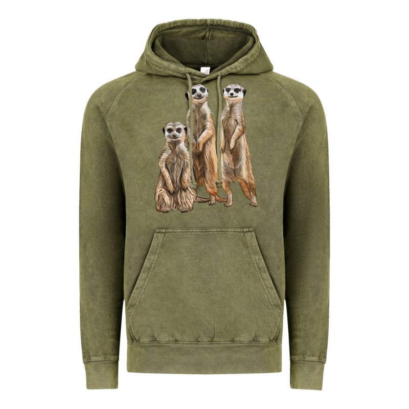 3 Meerkat Vintage Hoodie by LillyAllenDesigns | Teevron