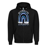 Black we wear blue for autism awareness accept understan Zipper Hoodie - Artiststas