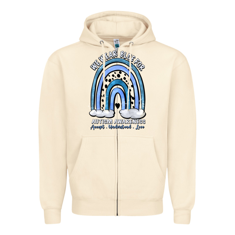We Wear Blue For Autism Awareness Accept Understan Zipper Hoodie by Artiststas | Teevron