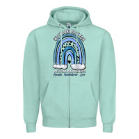 Seafoam we wear blue for autism awareness accept understan Zipper Hoodie - Artiststas