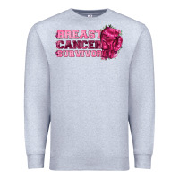 Heather Grey Breast Cancer Survivor Premium Sweatshirt - texasbilliewilder