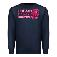 Navy Breast Cancer Survivor Premium Sweatshirt - texasbilliewilder