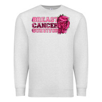 Oatmeal Heather Breast Cancer Survivor Premium Sweatshirt - texasbilliewilder