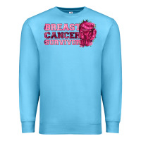 Ocean Blue Breast Cancer Survivor Premium Sweatshirt - texasbilliewilder