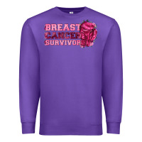Purple Breast Cancer Survivor Premium Sweatshirt - texasbilliewilder
