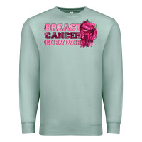 Seafoam Breast Cancer Survivor Premium Sweatshirt - texasbilliewilder
