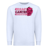 White Breast Cancer Survivor Premium Sweatshirt - texasbilliewilder