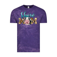 Cloud Purple Western Show Mom Holstein Vintage Tee - LillyAllenDesigns