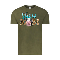 Vintage Olive Western Show Mom Holstein Vintage Tee - LillyAllenDesigns