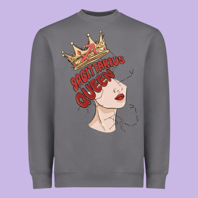 Sagittarius Queen Heavyweight Sweatshirt Designed By Maliassmallbusiness