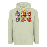 Matcha Hallothanksmas coffee cups Heavyweight Hoodie - NancyCooperArtShop