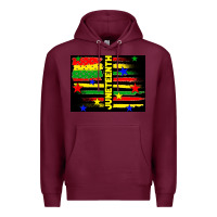 Burgundy juneteenth american flag Premium Hoodie - TumblerDesignByShophia
