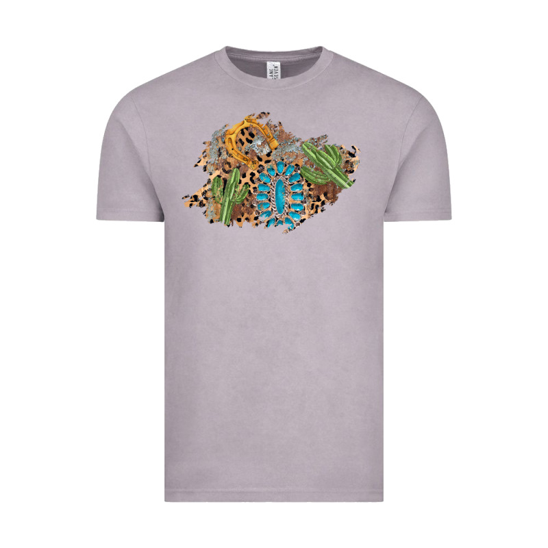 Horseshoe Leopard Gemstone Cactus Patch Vintage Tee by AdoDesignShop | Teevron