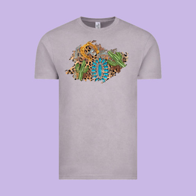 Horseshoe Leopard Gemstone Cactus Patch Vintage Tee Designed By Adodesignshop