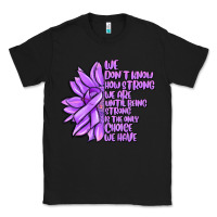 Black purple pancreatic cancer sunflower and cancer ribb Classic Tee - MaliasSmallBusiness