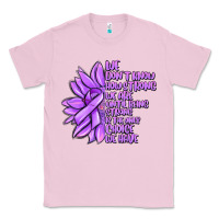 Bubblegum Pink purple pancreatic cancer sunflower and cancer ribb Classic Tee - MaliasSmallBusiness
