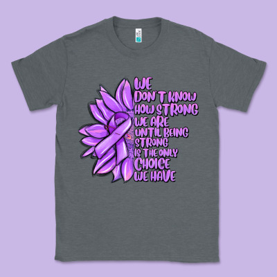Purple Pancreatic Cancer Sunflower And Cancer Ribb Classic Tee Designed By Maliassmallbusiness