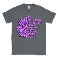 Charcoal Heather purple pancreatic cancer sunflower and cancer ribb Classic Tee - MaliasSmallBusiness