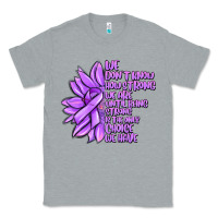 Heather Grey purple pancreatic cancer sunflower and cancer ribb Classic Tee - MaliasSmallBusiness