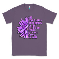 Lavender purple pancreatic cancer sunflower and cancer ribb Classic Tee - MaliasSmallBusiness
