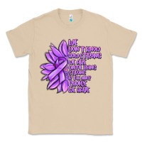 Mushroom purple pancreatic cancer sunflower and cancer ribb Classic Tee - MaliasSmallBusiness