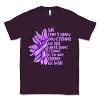 Plum purple pancreatic cancer sunflower and cancer ribb Classic Tee - MaliasSmallBusiness