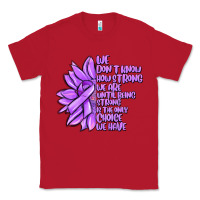 Red purple pancreatic cancer sunflower and cancer ribb Classic Tee - MaliasSmallBusiness