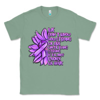 Sage purple pancreatic cancer sunflower and cancer ribb Classic Tee - MaliasSmallBusiness